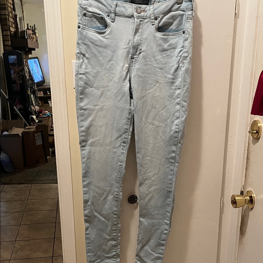 Aeropostale Sky Blue Denim High Waisted Jegging